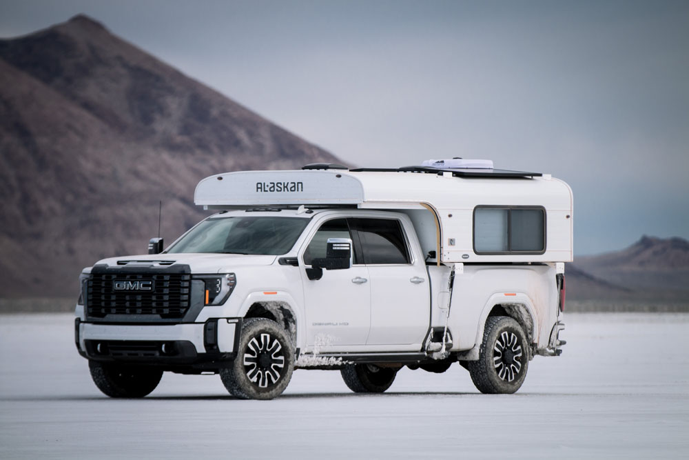 alaskan camper on white gmc