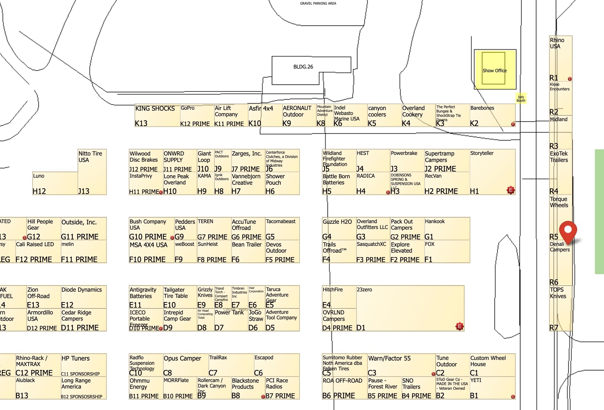 denali campers xtr-10 expo map