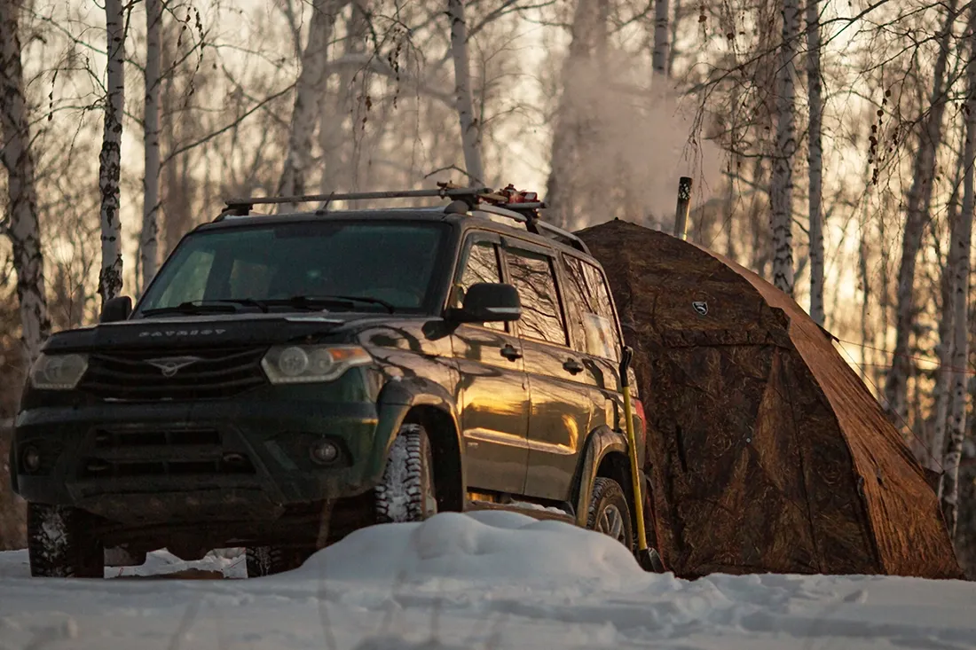 up-5 in winter with suv