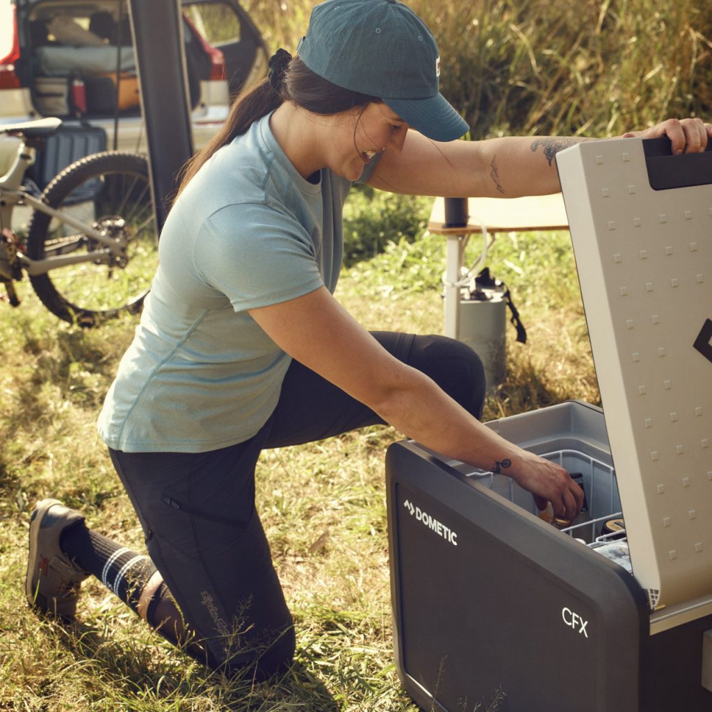 woman using Dometic CFX3 45
