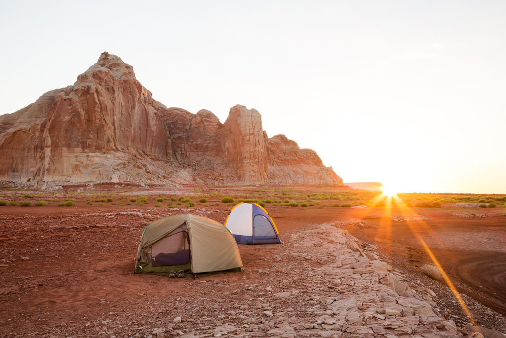 two tents in the desert