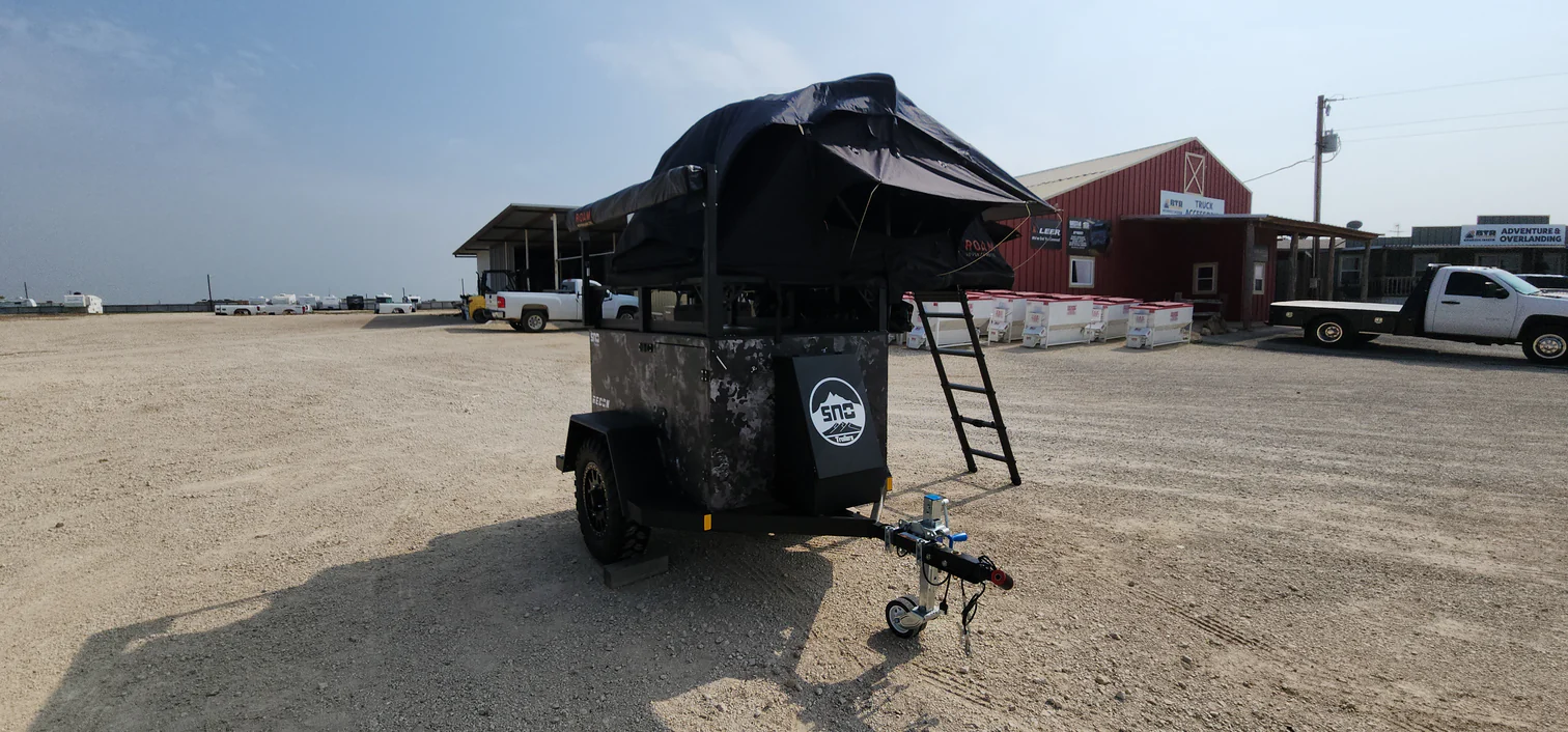 sno trailers recon tent deployed front left