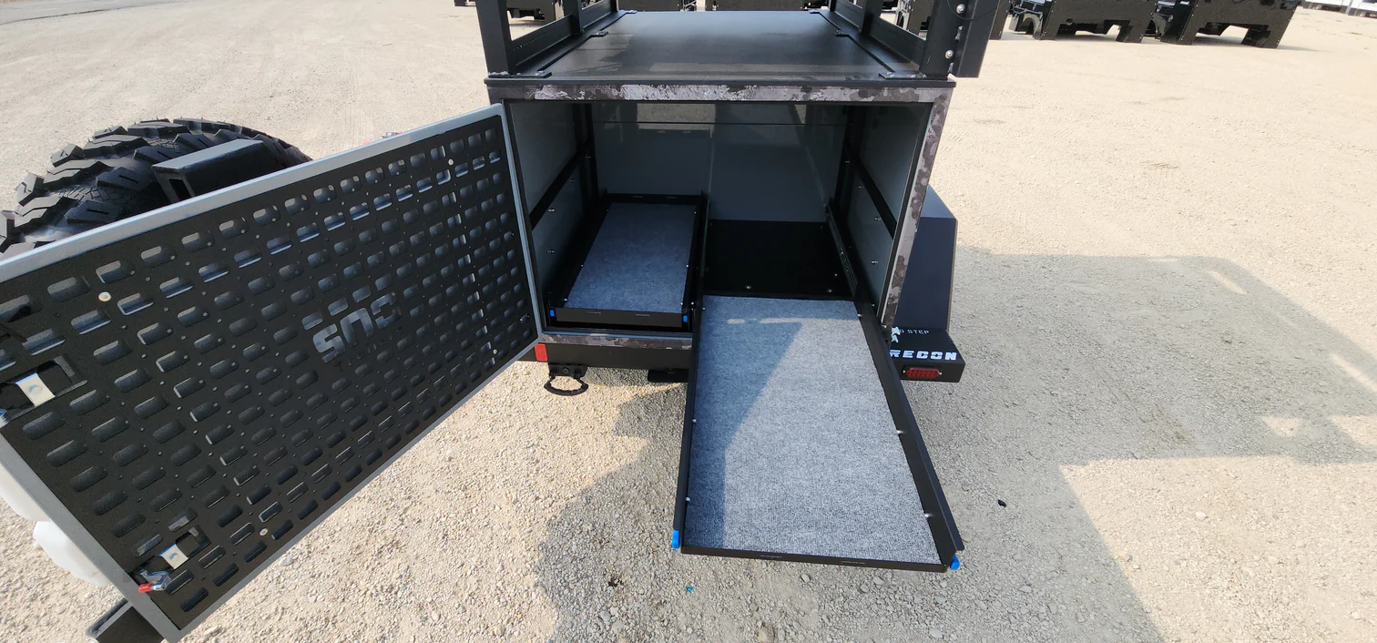 sno trailers recon rear storage