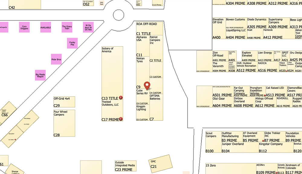 cube series overland expo west map