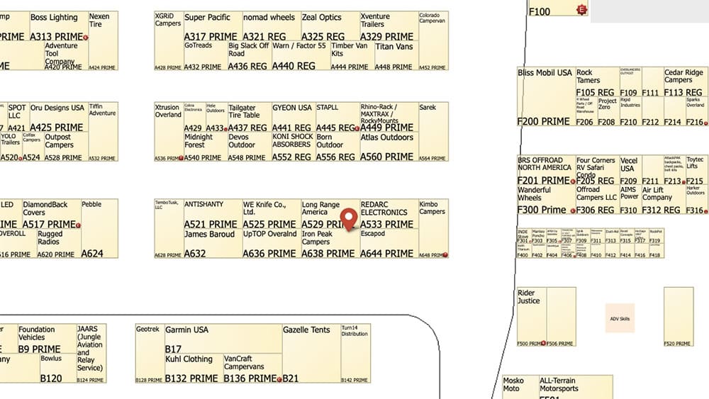 iron peak overland expo west map