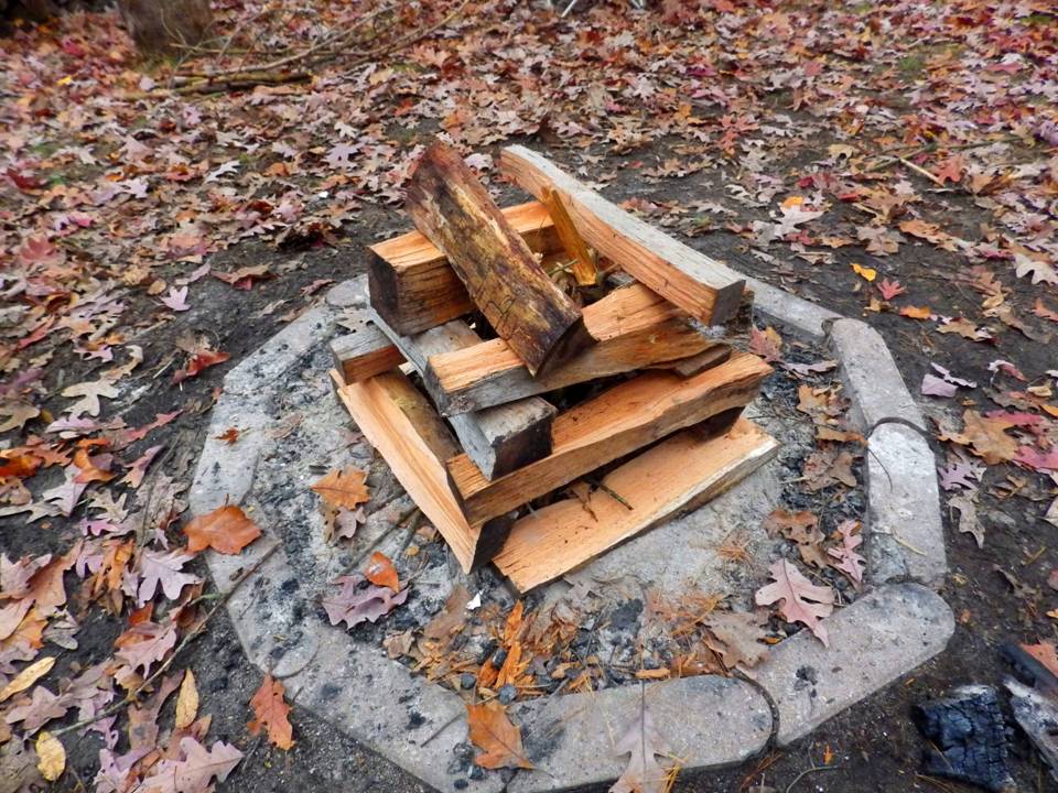 2 - SPLIT WOOD STACKED