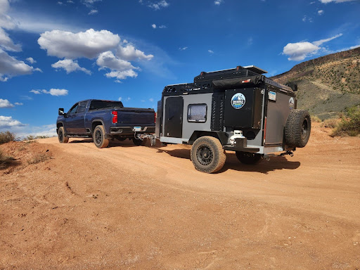 iron peak xtr-10 on dirt road with chevy