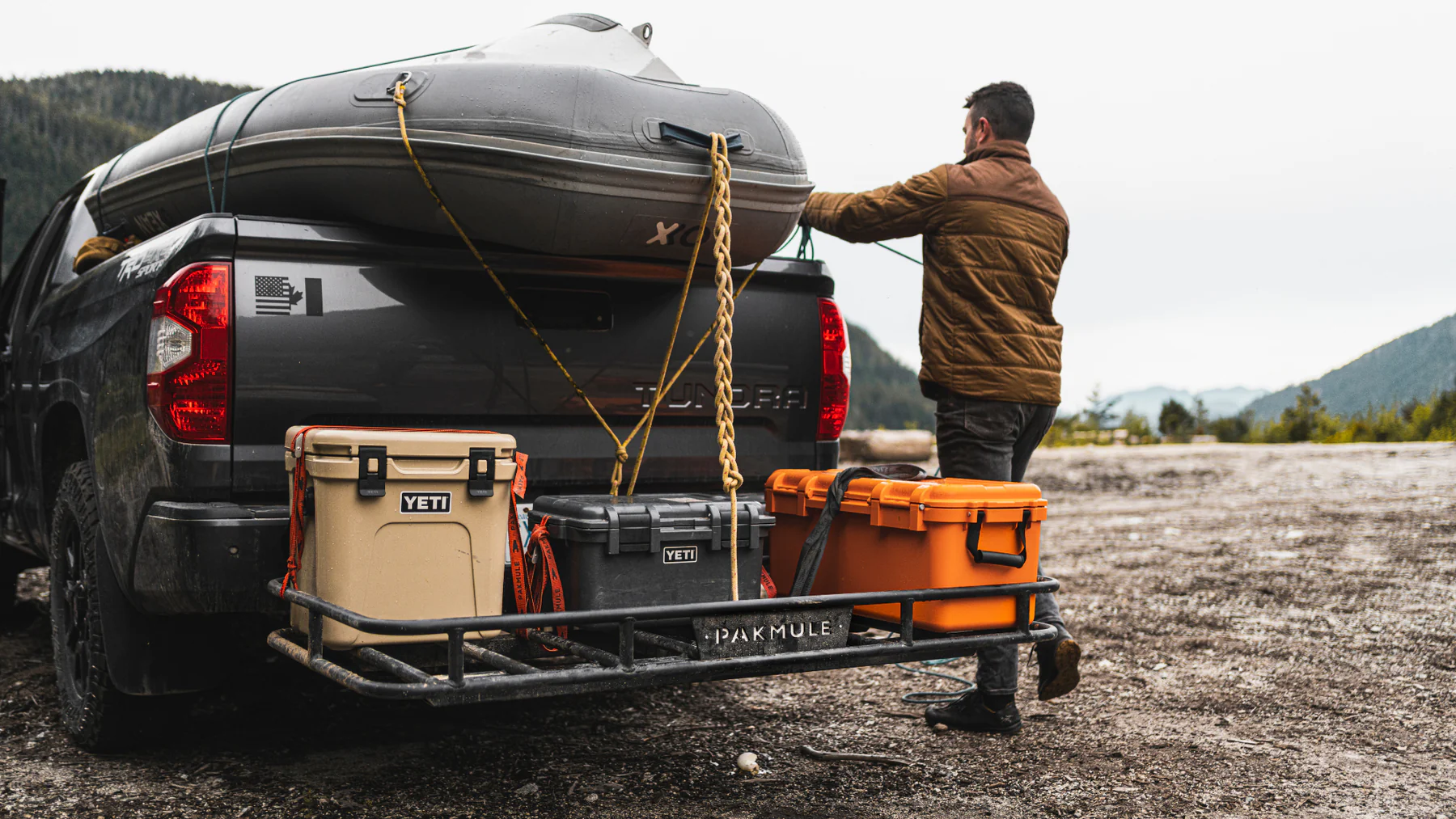 pakmule pro with yeti coolers