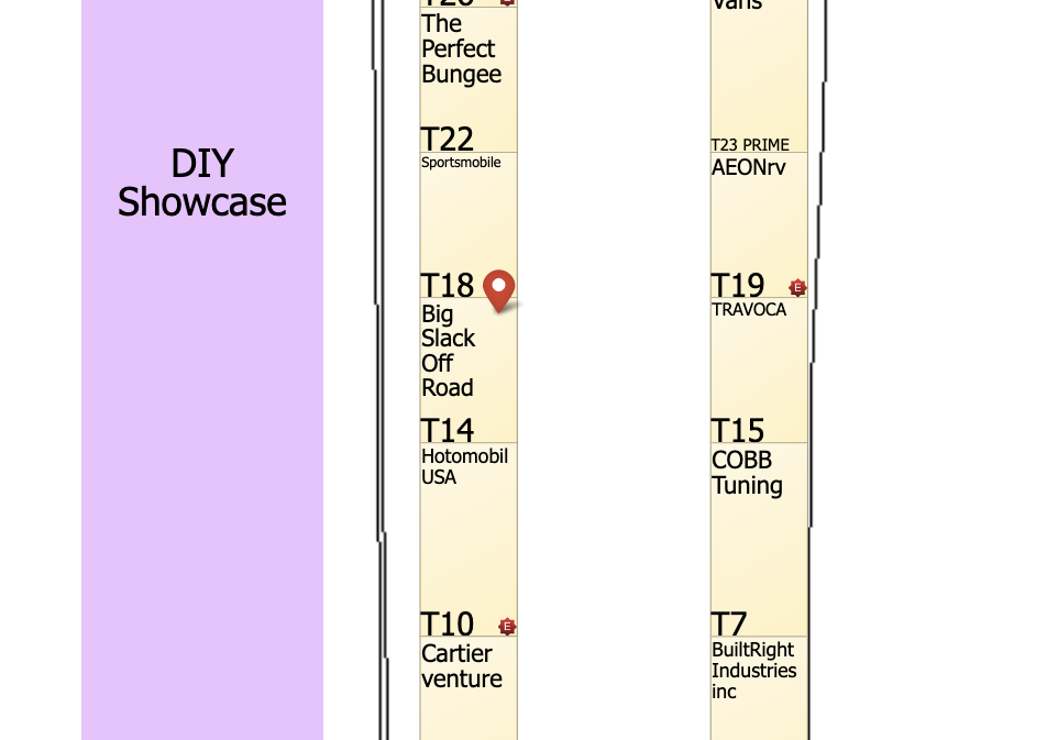 big slack off road expo east map