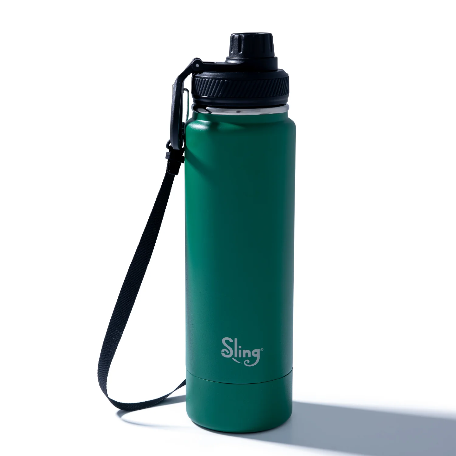green sling bottle