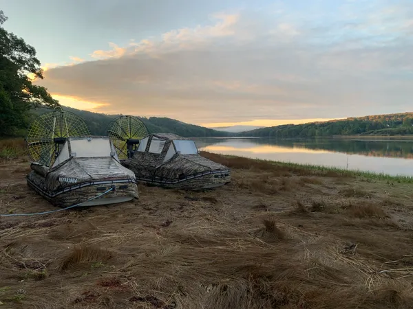 bereg airboats on shore