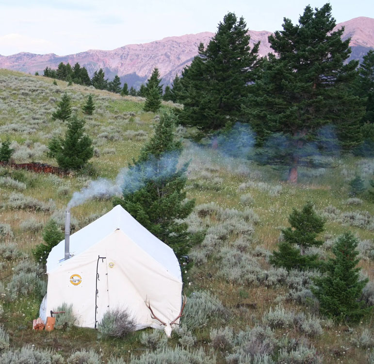 montana canvas Premium 12 oz. Canvas Wall Tent with stove jack