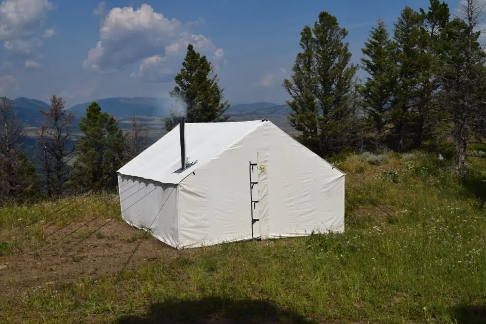 montana canvas Premium 12 oz. Canvas Wall Tent in mountains
