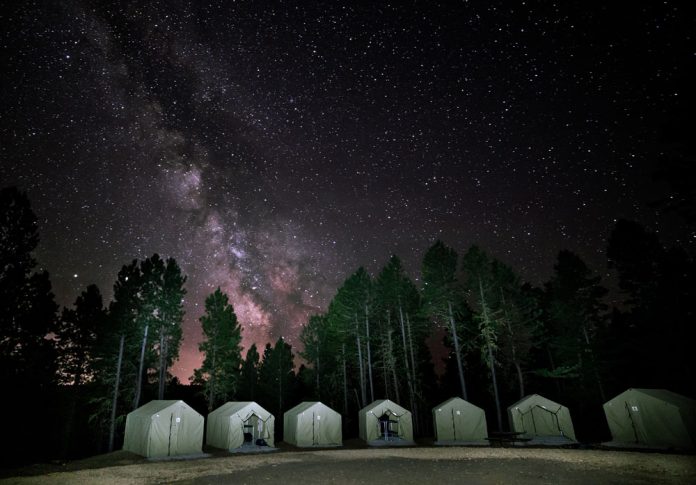 montana canvas Premium 12 oz. Canvas Wall Tent milky way