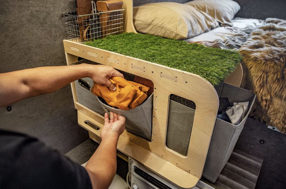 kimbo camper interior storage