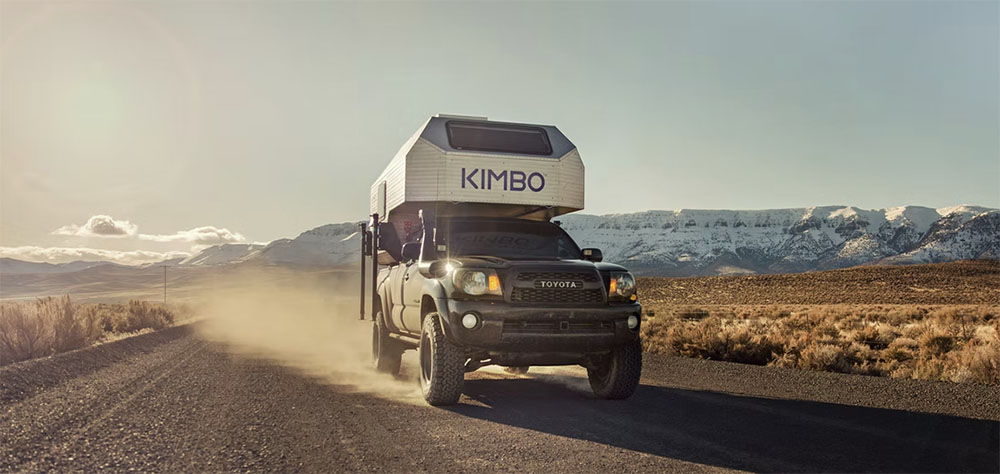 kimbo camper on dirt road
