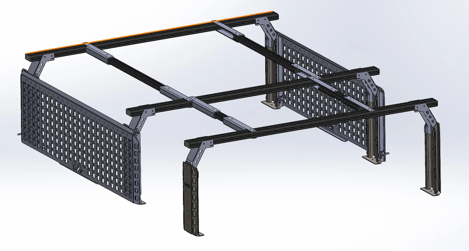 trukd t series xl bed rack
