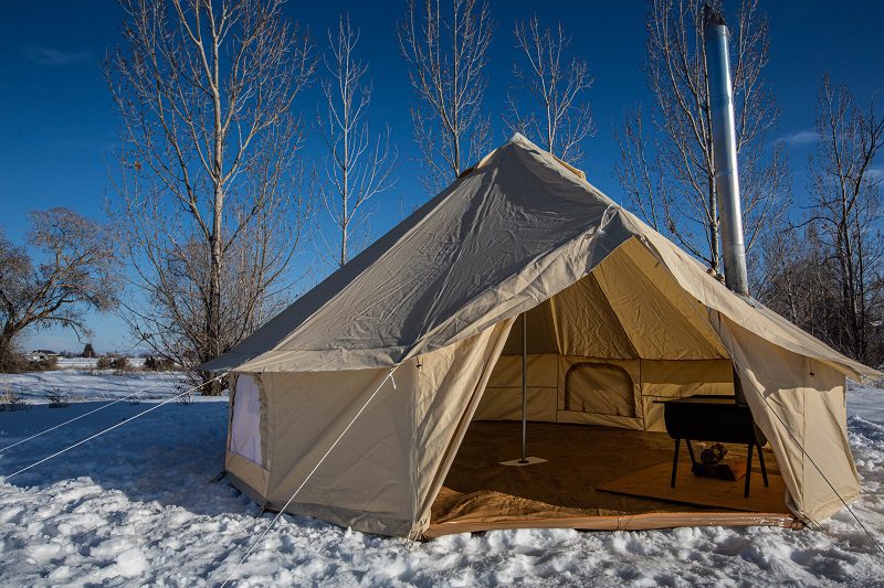 elk mountain yukon bell tent with stove pipe