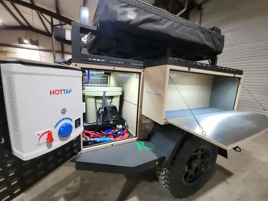 beige sno trailers r-12 driver storage