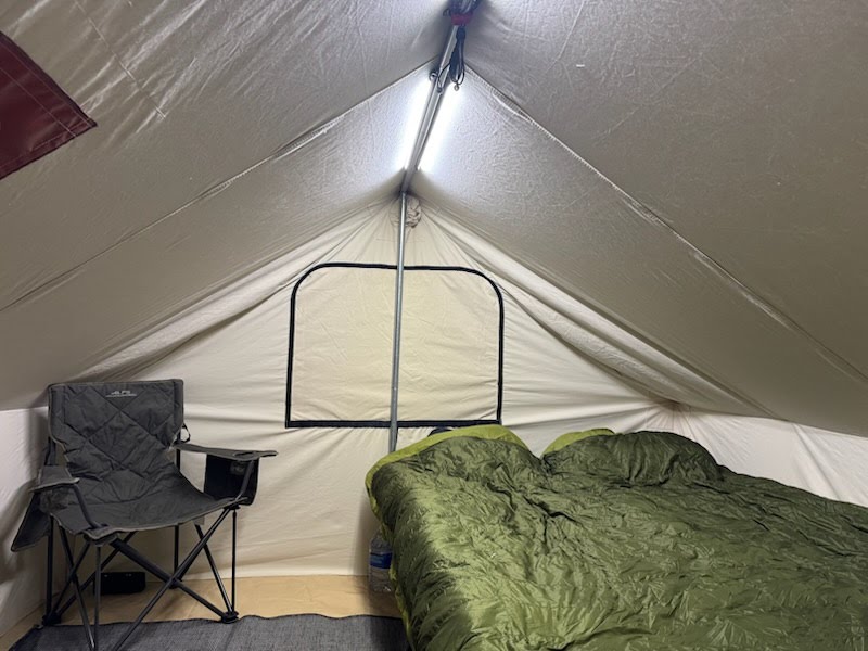 davis tent 10x10 with GoFluxx lighting