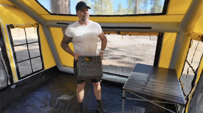 carrying bluetti elite 200 v2 into tent