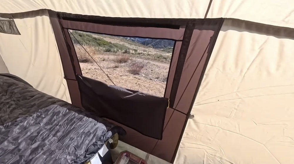 montana canvas tent window