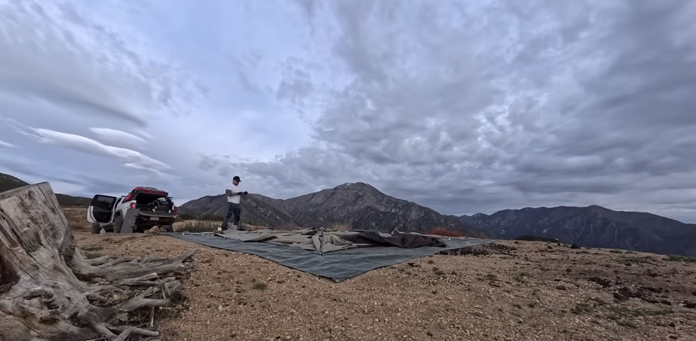 montana canvas tent setup