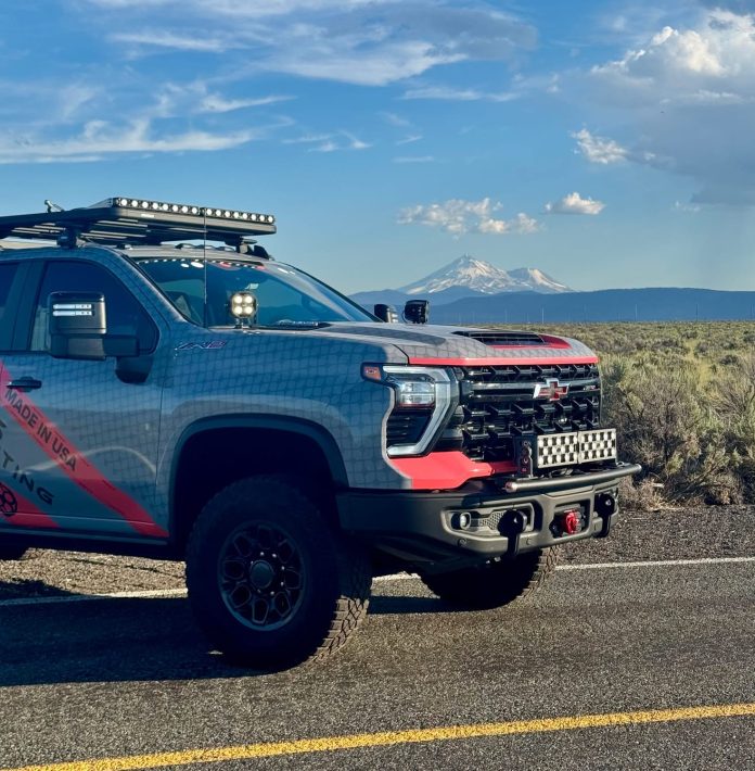 Boss Lighting on chevy on road