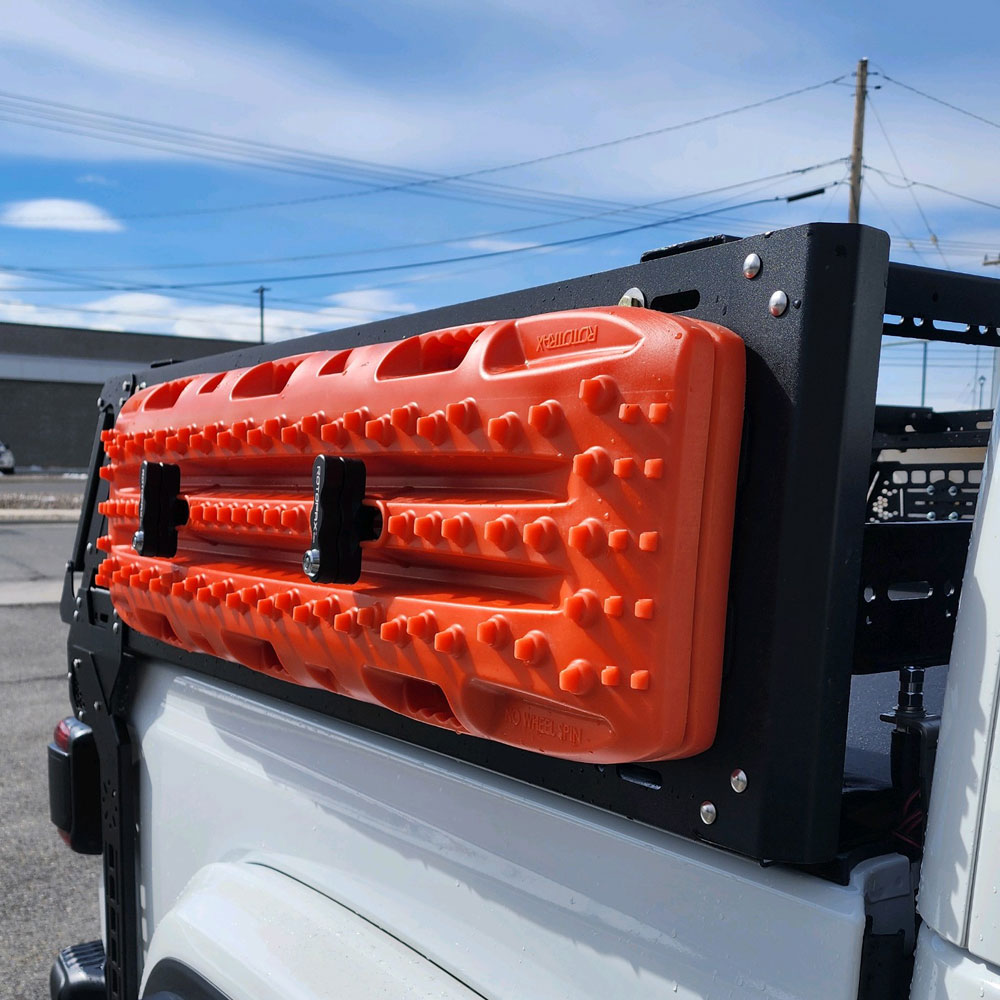 close up of rock slide engineering bed rack