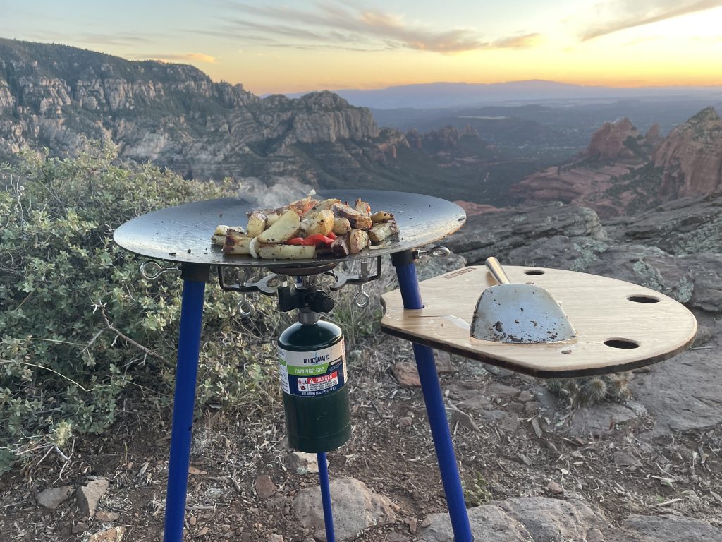 Cooking on Skottle overlooking Sedona