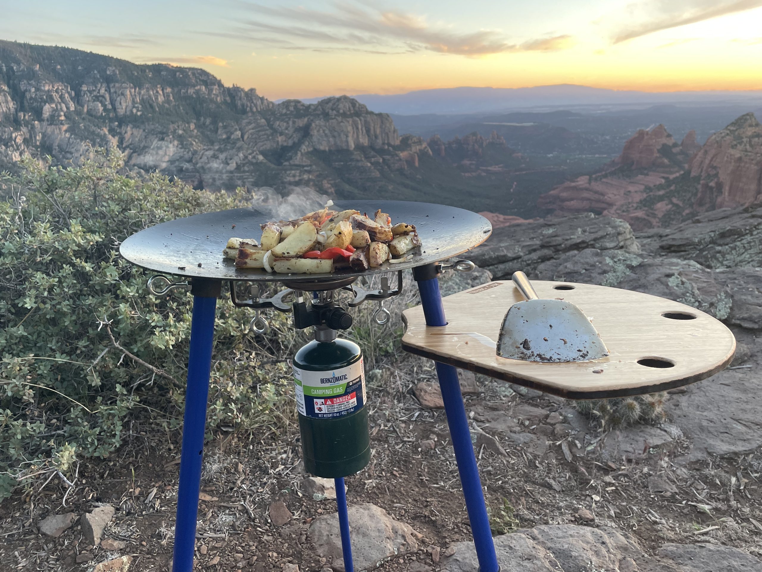 Cooking on Skottle overlooking Sedona