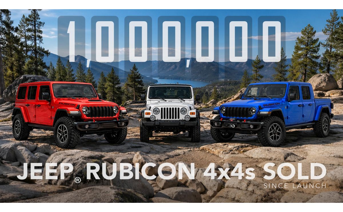 Jeep Wrangler Rubicon Hits One Million Sales Milestone