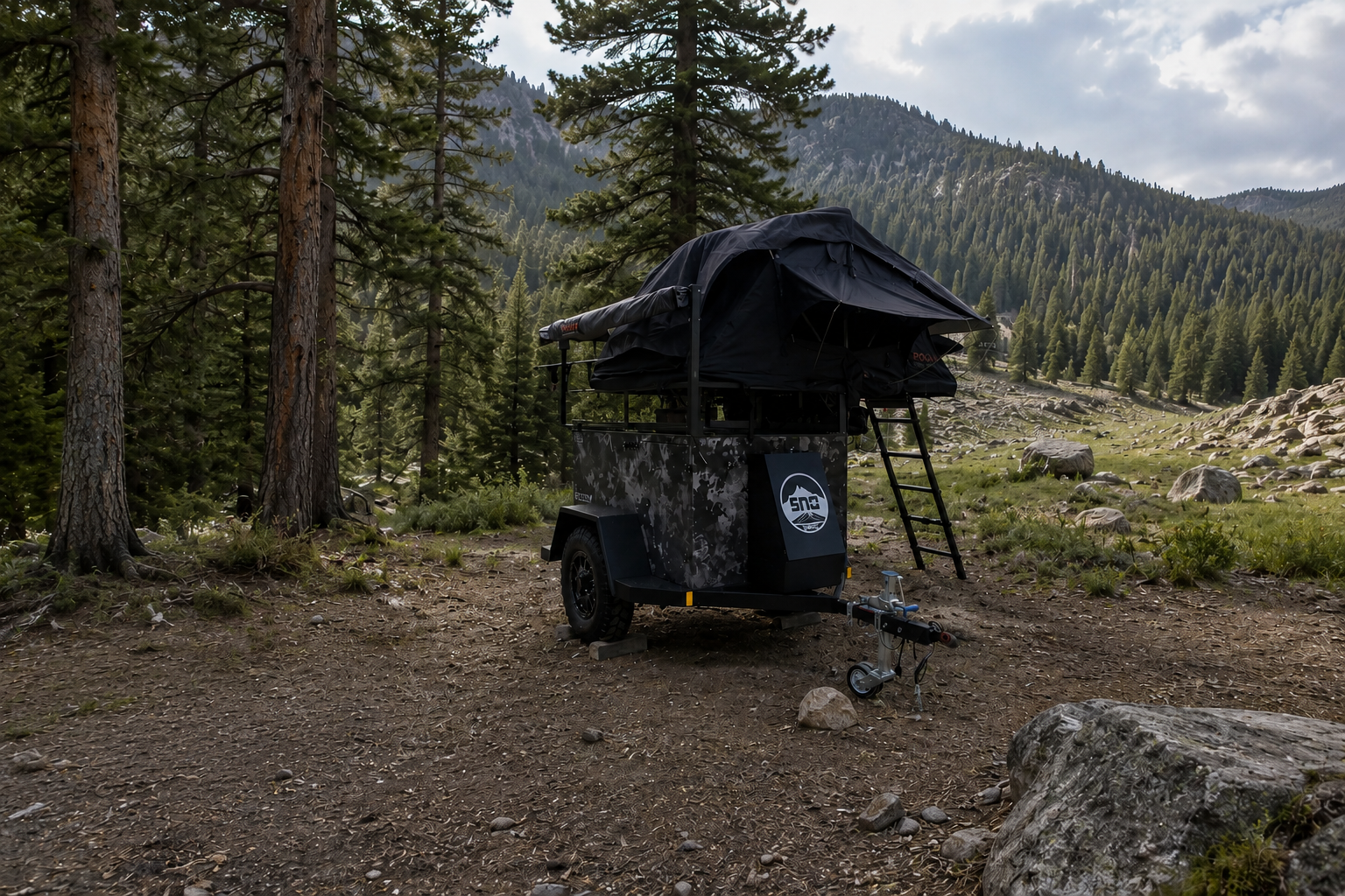 sno trailers recon in mountain camp