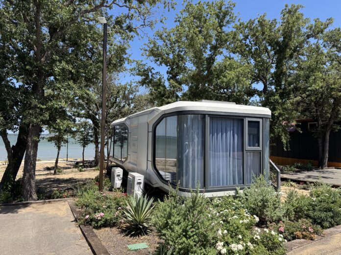 These are the accommodations that we stayed in. Best Glamping in Texas: Camp Quitcherbichin