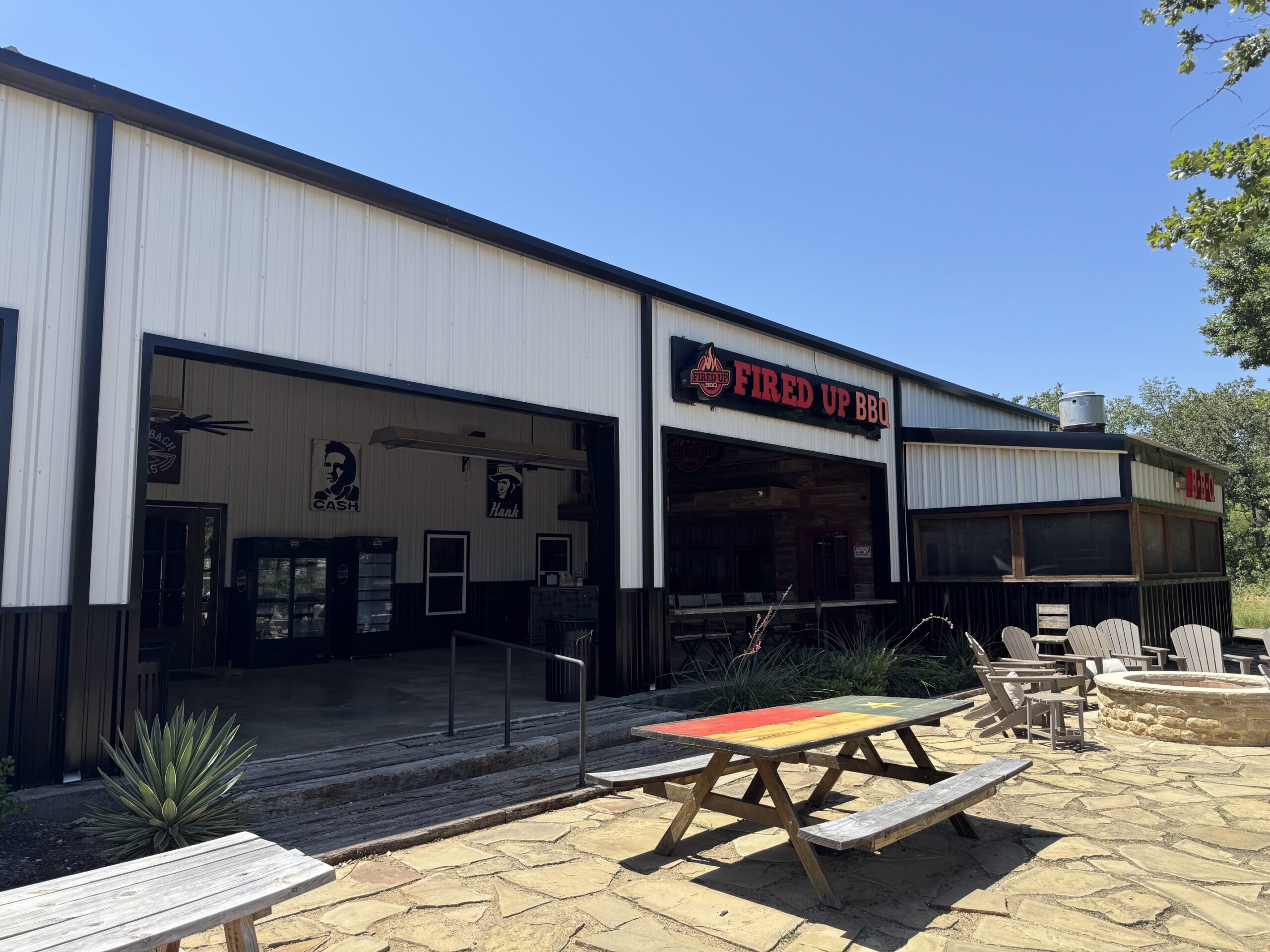 Barbecue restaurant, as well as Delilah's ballroom, right to the left of this image