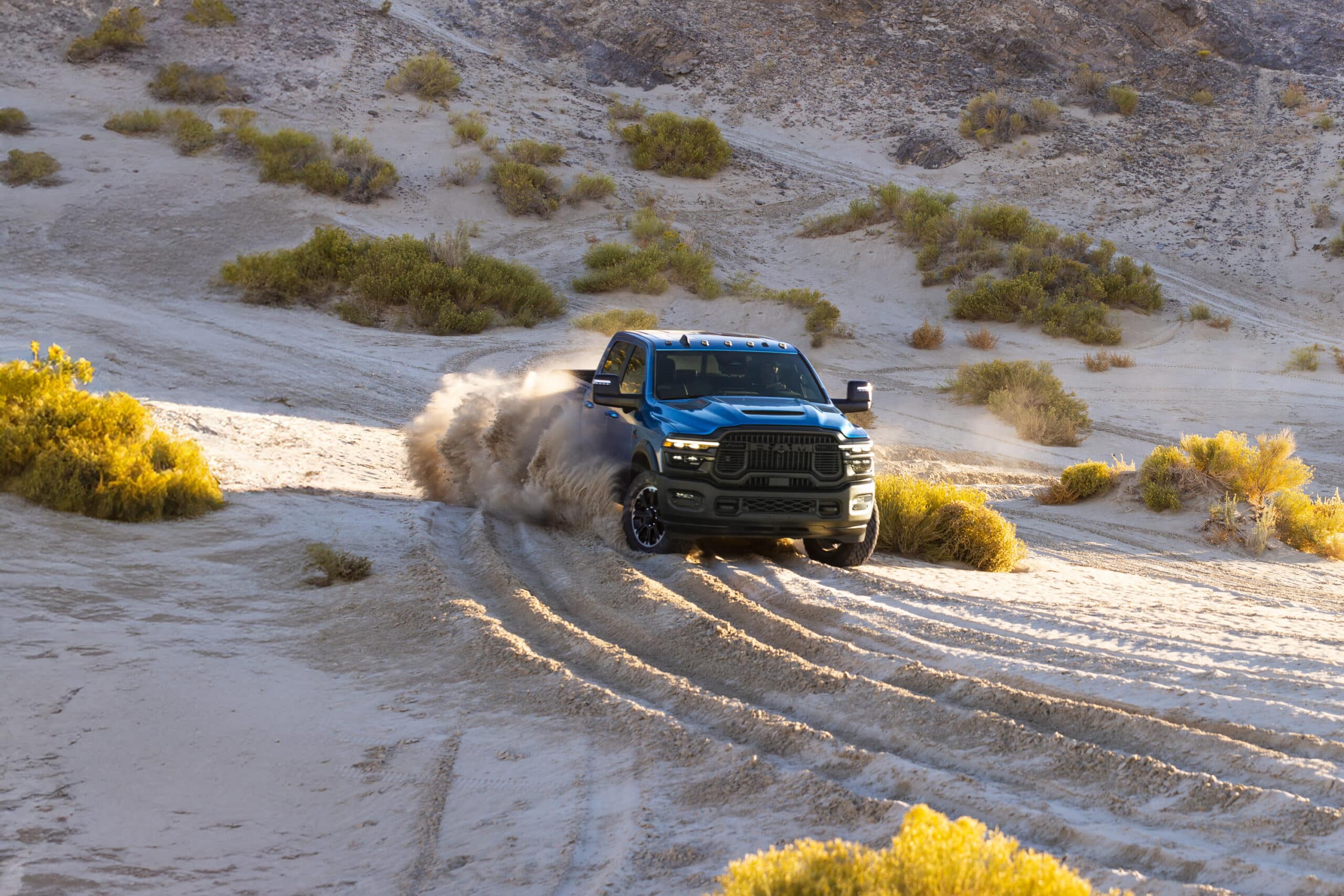 2027 Ram Power Wagon diesel climbing an off-road trail