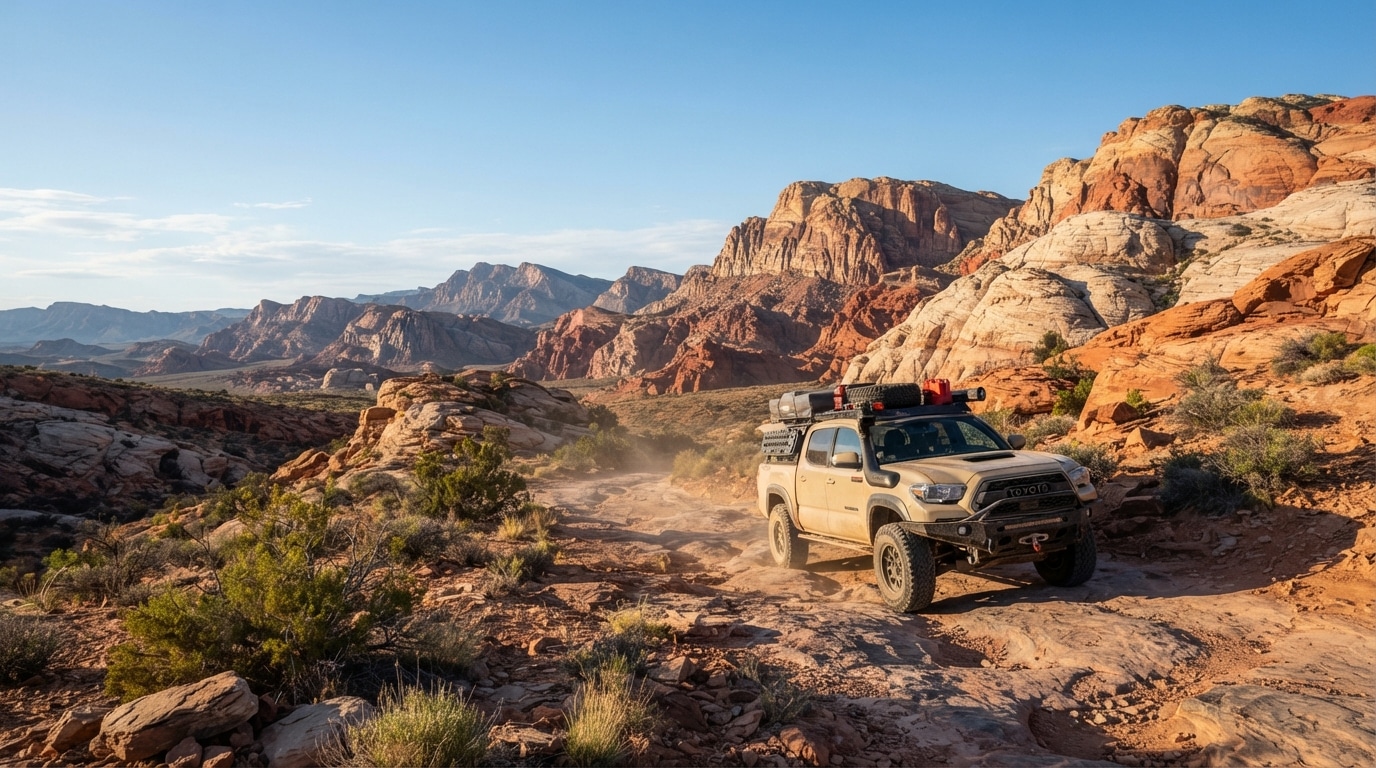 Gold Butte National Monument dispersed camping near Las Vegas 4x4 red rock