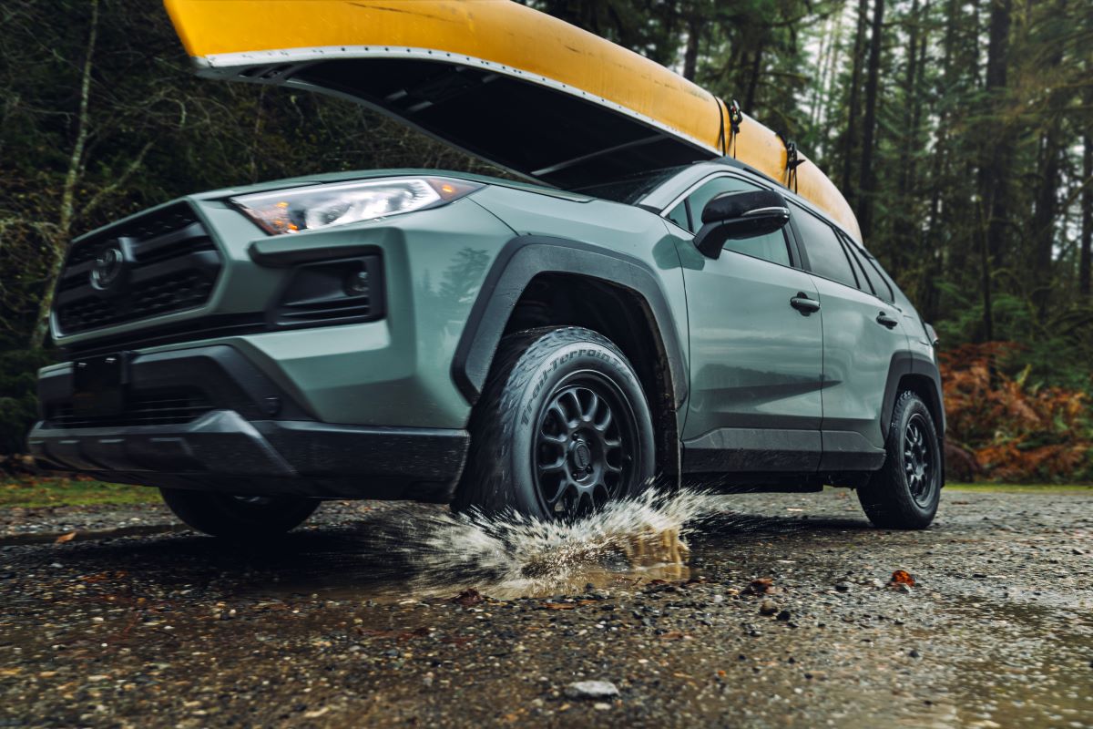 Toyota RAV4 with BFGoodrich Trail-Terrain T/A+ tires, alternate angle