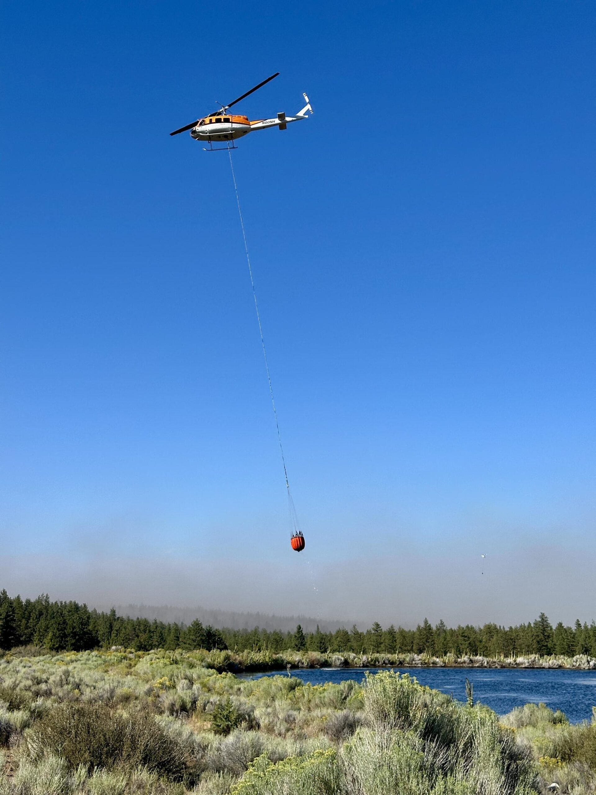 Helicopter operations near Sisters, Oregon, July 26, 2026