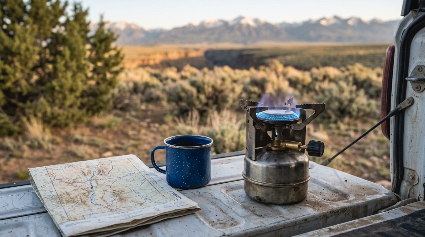 propane stove for dispersed camping New Mexico under fire restrictions no campfire