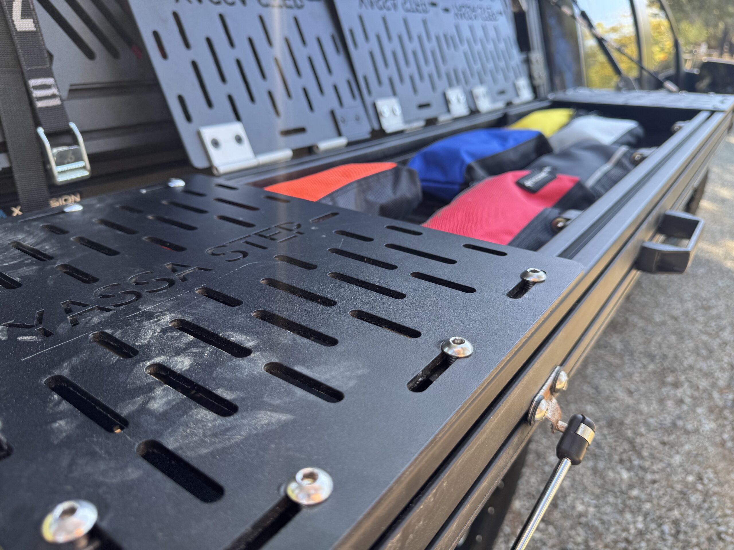 YASSA STEP with the optional storage cavity on the side of a 2013 Ford Raptor 