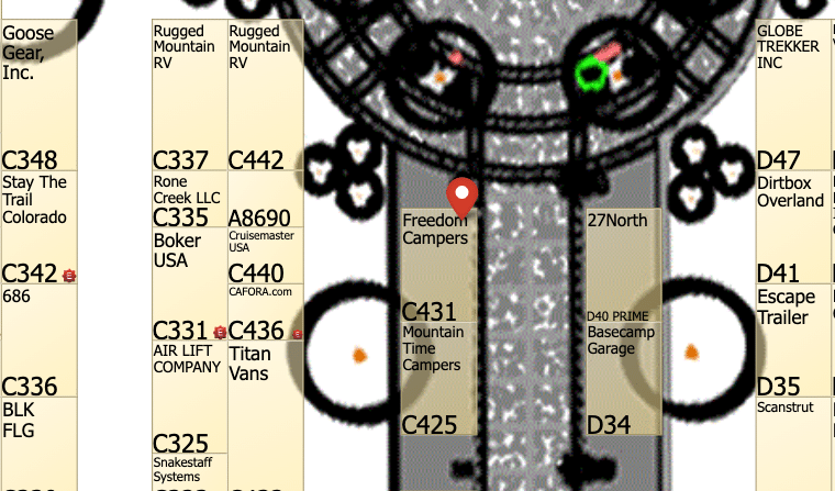 freedom campers overland mountain west 2026 map