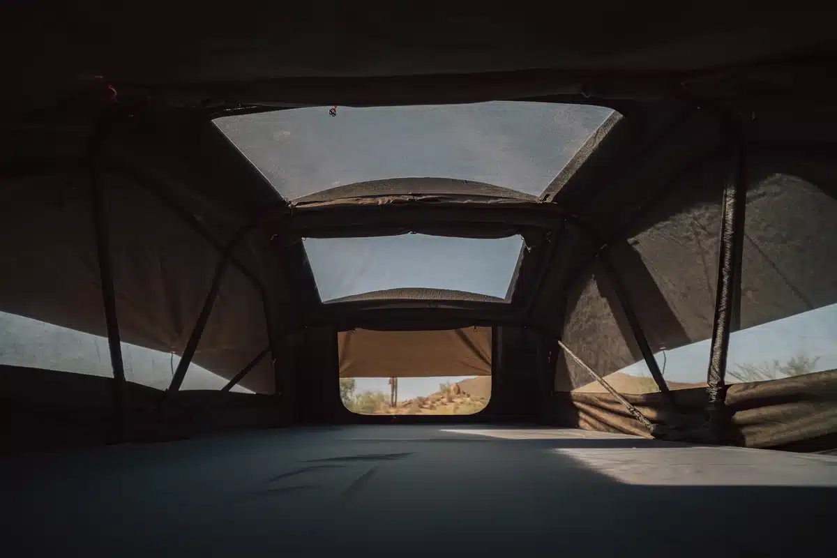 Interior of a Vagabond 2.0 Rooftop Tent