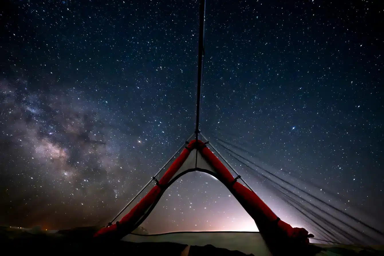 sky view xl tent at night