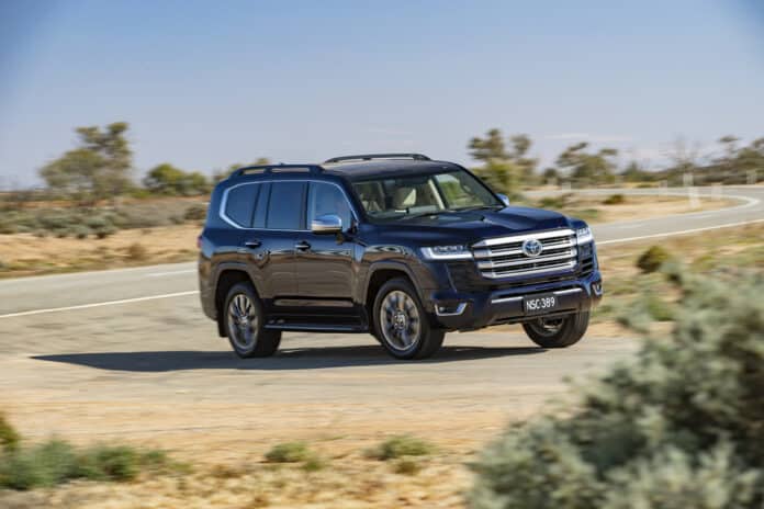 2021 Toyota LandCruiser 300 Series, the body shared with the 2027 Land Cruiser 300 hybrid