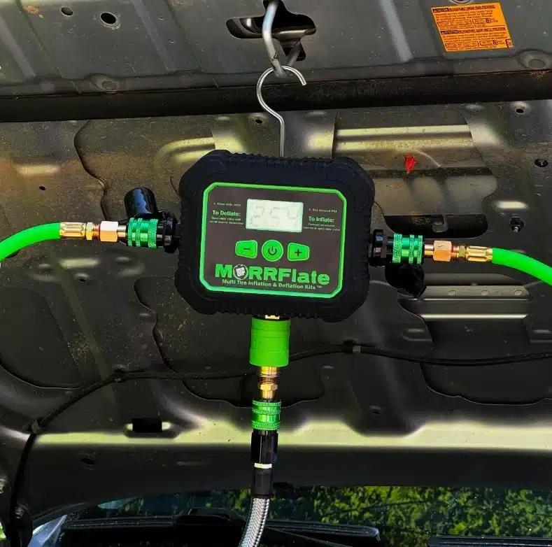 morrflate air hub hanging under hood