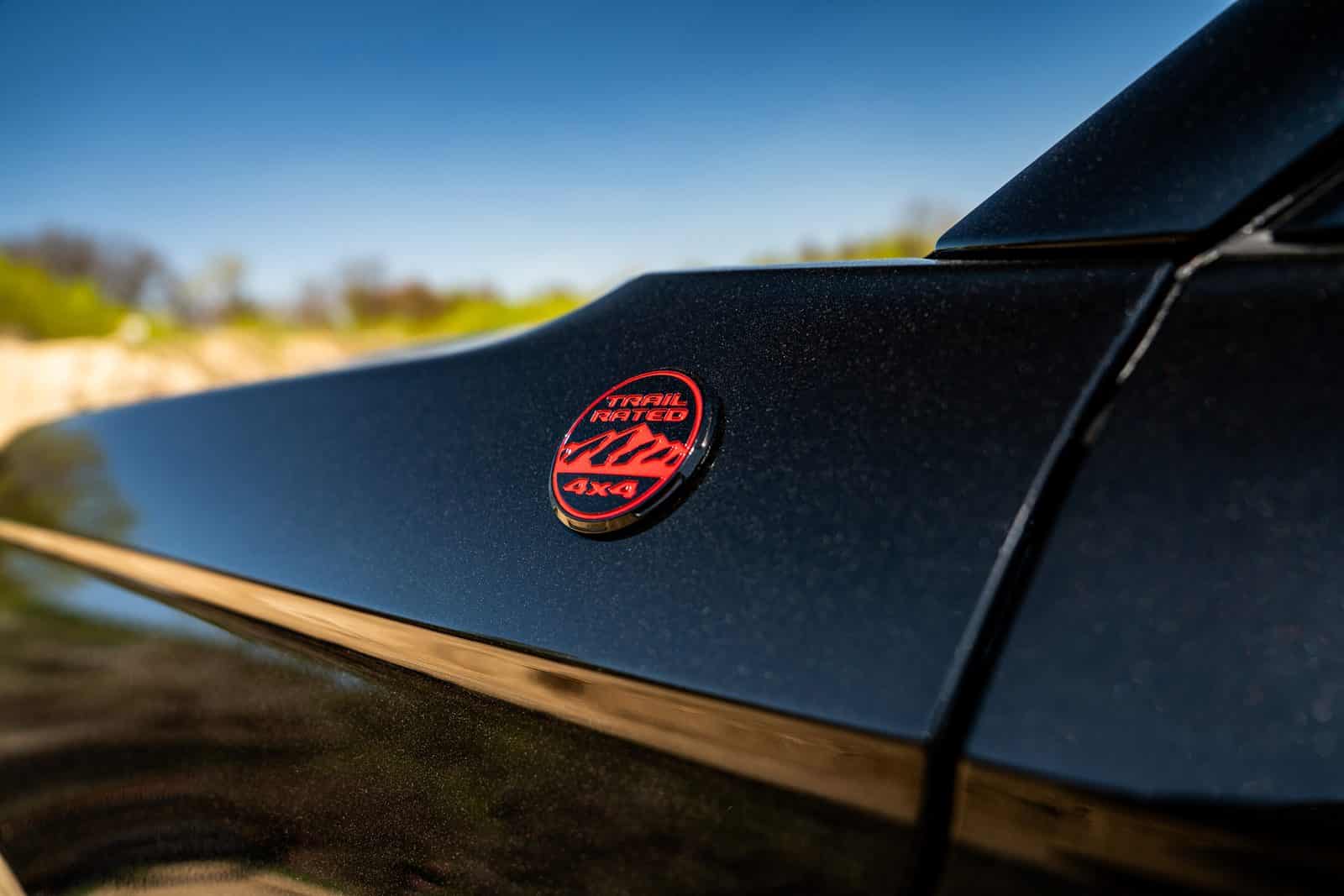 Trail Rated badge on the 2027 Jeep Grand Cherokee Trailhawk, the trim a 2028 Jeep Grand Cherokee six would join