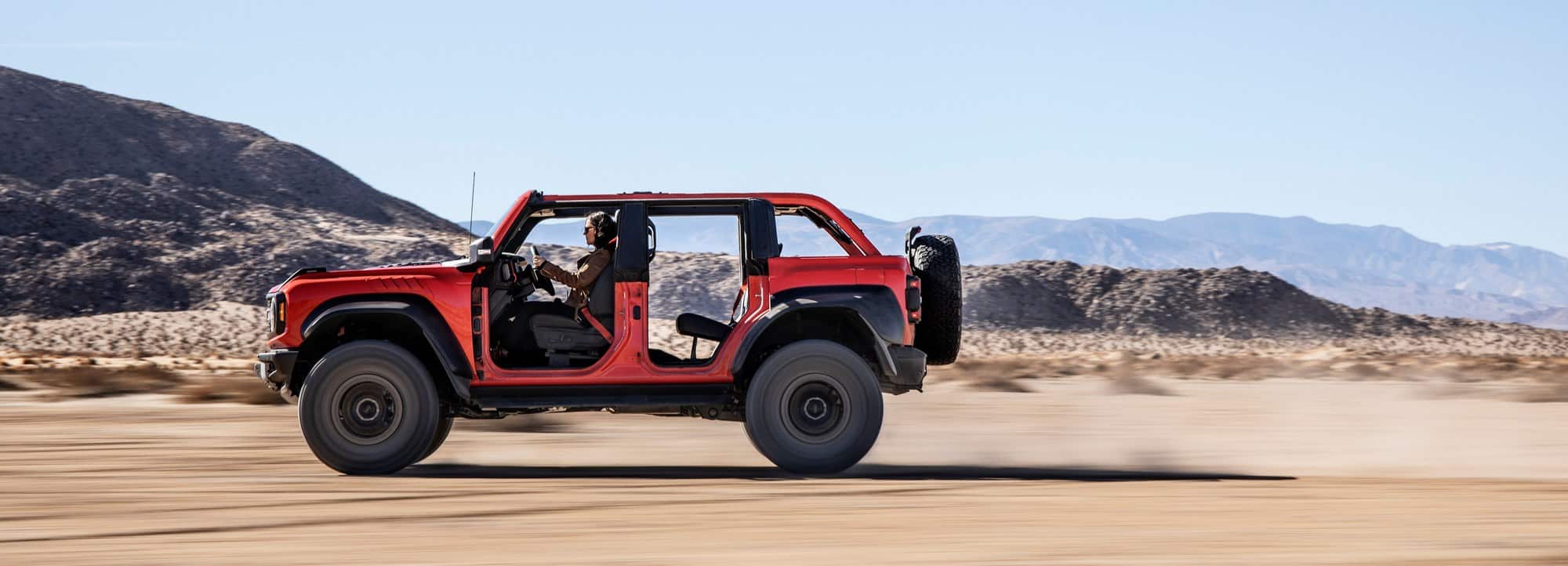 2022 Ford Bronco Raptor exterior (Ford press photo) Ford Bronco Raptor exterior press photo from the 2022 launch, the model behind the Bronco Raptor price drop
