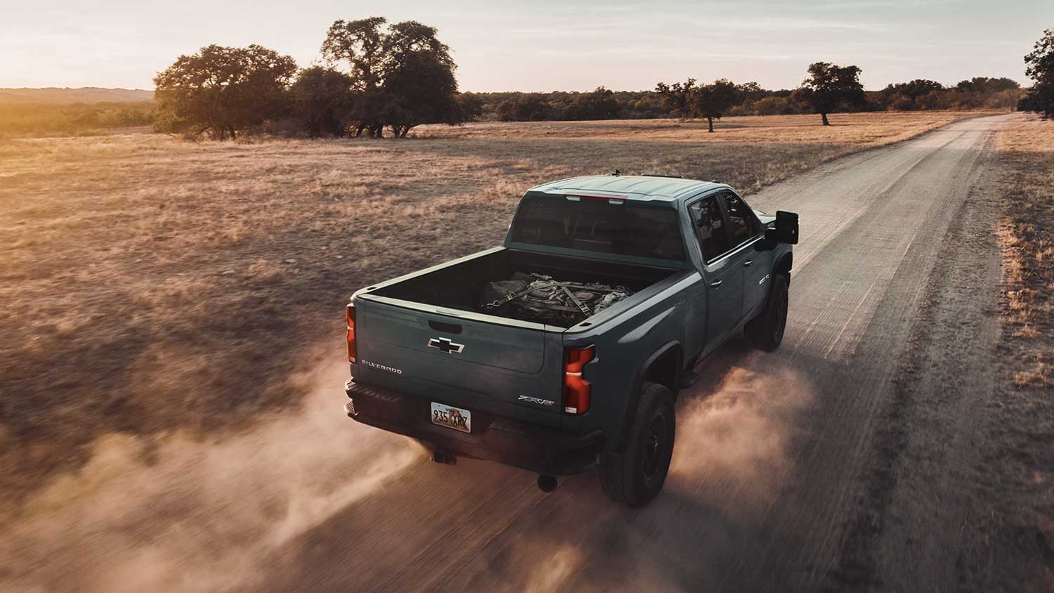 2027 Silverado HD ZR2 shown off-road with the new Terrain Mode