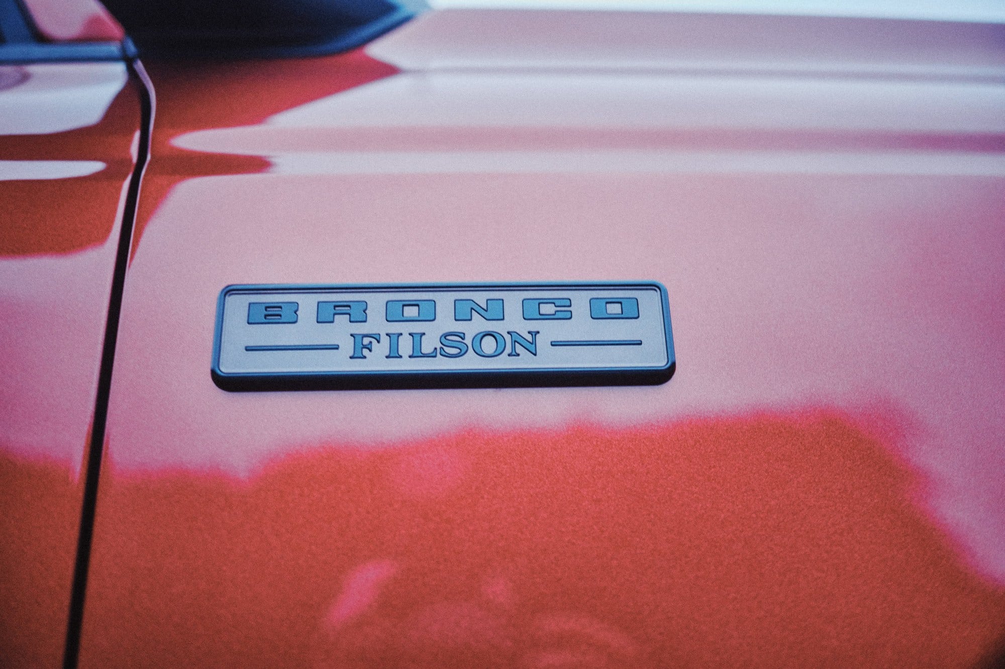 Bronco Filson fender badge Bronco Filson fender badge on copper paint